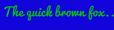 Image with Font Color 03BB19 and Background Color 1205DB